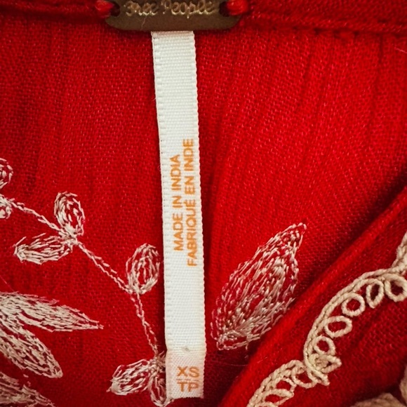 Free People Embroidered Fable Floral Maxi Dress XS oversized - Picture 10 of 12